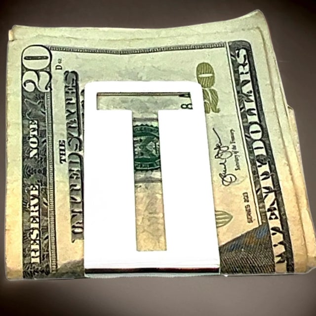 Tiffany & Co Estate Large "T" Money Clip Sterling Silver For Sale - Image 12 of 13