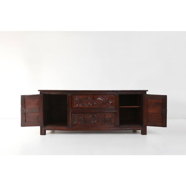 Wood 16th Century French Geometric Sideboard in Oak For Sale - Image 7 of 18