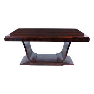 Art Deco French Dining Table in Macassar Ebony, 1925 For Sale