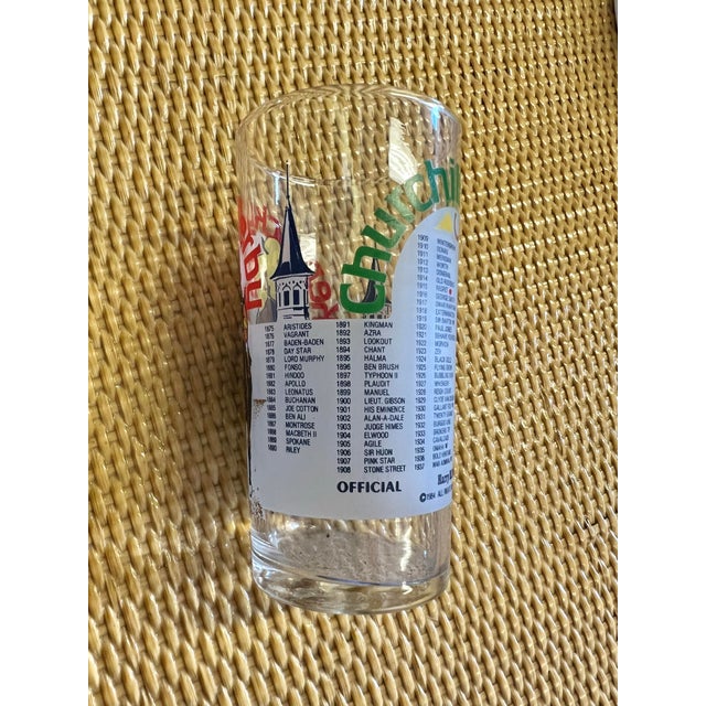 Vintage Kentucky Derby 110th Anniversary Glass For Sale - Image 4 of 5