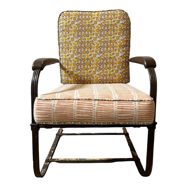 1930s Art Deco Springer Lounge Chair by Wolfgang Hoffmann for Howell Furniture For Sale