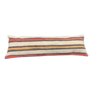 Turkish Hemp Pillow Cushion Natural Beige Brown Cushion Cover 14"x45" For Sale