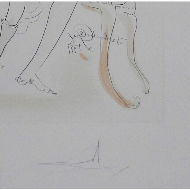Dali Hommage a Albrecht Durer Venus Mars Cupidon H/S Dali Archives Certified For Sale - Image 4 of 5
