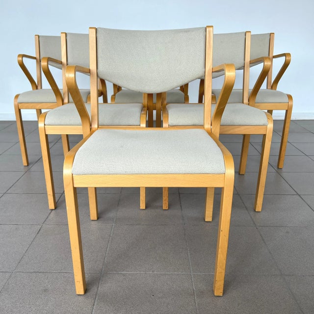 Mid-Century Modern Vintage Dining Chairs, 1980s – Set of 6 For Sale - Image 3 of 10