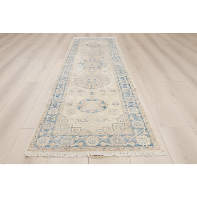 Vintage Pakistani Khotan Rug, 02'08 X 09'11 For Sale - Image 9 of 10