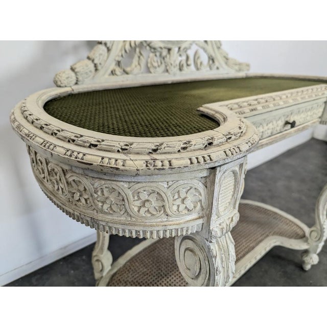 Louis XVI Style Painted Dressing Table For Sale - Image 6 of 11