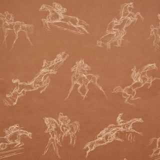 SAMPLE - Schumacher x Backdrop Tanbark Wallpaper In Earthy Brown For Sale