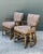 Wood Vintage McGuire Rattan Lounge Chairs in Quadrille Alan Campbell “Zig Zag” - A Pair For Sale - Image 7 of 12