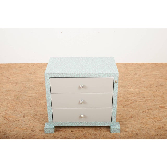 Cabinet in Chipboard Coated with Synthetic Resin and Lockable Drawers in Grey Fronts, 1980s For Sale - Image 4 of 13