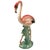 Mid-century pink and green ceramic flamingo tabletop statue by Brad Keeler. It features a beautifully detailed pink...