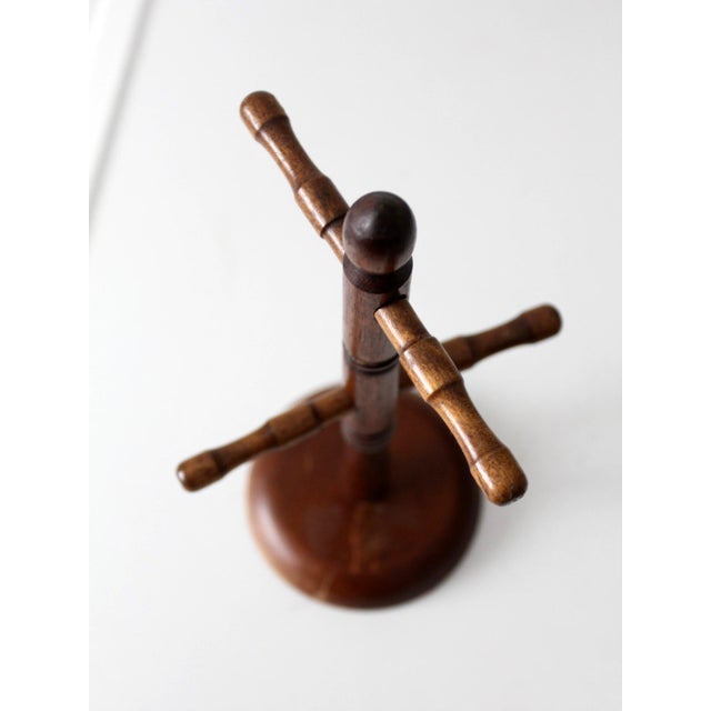 Vintage Handmade Studio Pottery Mug Set With Wooden Stand - Set of 5 For Sale - Image 15 of 17