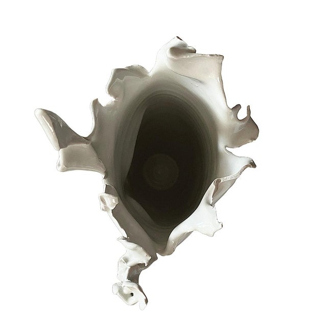 Bing Gleitsman 2002 Vintage Porcelain Face Vase For Sale - Image 9 of 11