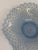 Mid-Century Modern Vintage Blue Opalescent Hobnail Glass Bowl With Ruffled Rim For Sale - Image 3 of 4