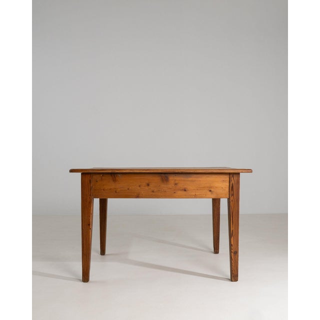 1900-1909 Scandinavia Warm Honey Oak Oak Side Table With Drawer For Sale In Greensboro - Image 6 of 11