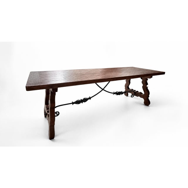 Late 19th Century 19th Century Spanish Trestle Dining Table For Sale - Image 5 of 8