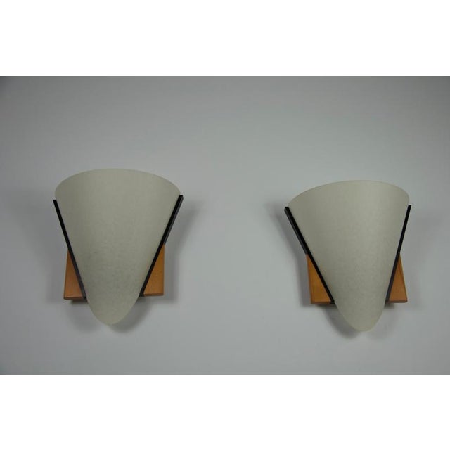 Gold Wooden Wall Lamps attributed to Domus, 1970s For Sale - Image 8 of 15