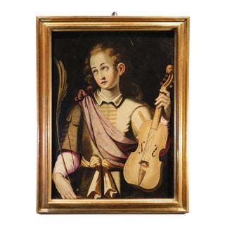 Workshop of Simone de Magistris, Saint Genesius de Magistris, 1600, Oil on Canvas For Sale