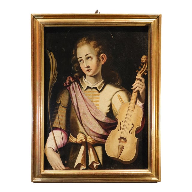 Workshop of Simone de Magistris, Saint Genesius de Magistris, 1600, Oil on Canvas For Sale