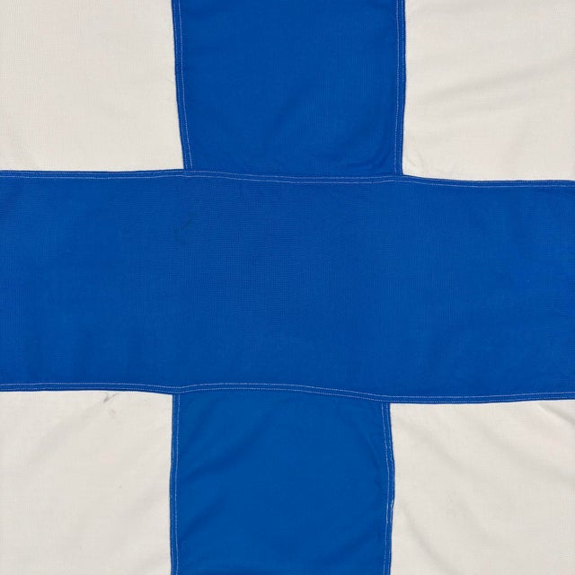 Large Vintage Sewn Nautical Signal Flag For Sale - Image 4 of 6