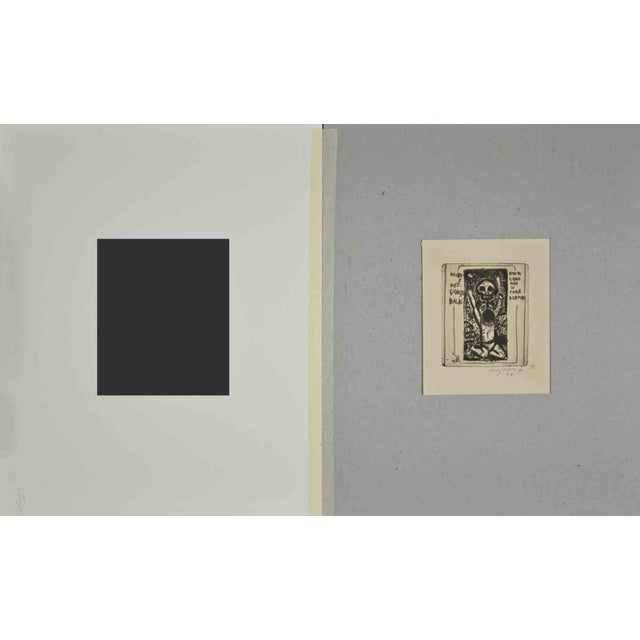 Ex Libris For Giorgio Balbi, realized by an unknown Artist in 1947 Hand signed and titled on the lower margin It includes...