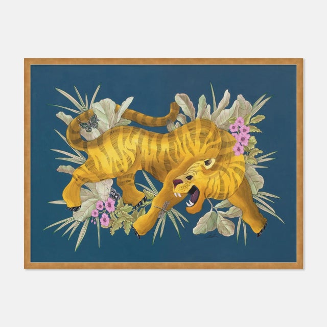 Contemporary Beauty & the Beast by Allison Cosmos in Gold Frame, XL Art Print For Sale - Image 3 of 3