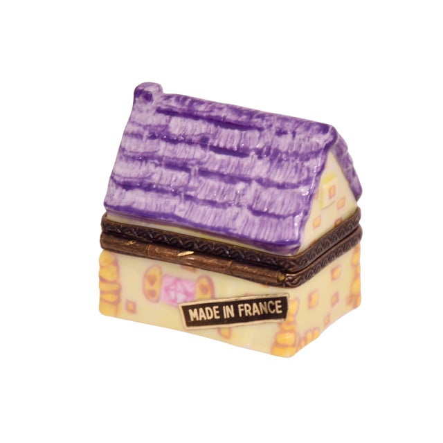 Limoges, France Limoges Cottage Home Accent Box For Sale - Image 4 of 6