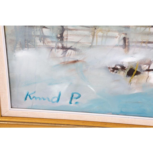 Mid 20th Century Danish Artist Knud Pedersen Landscape For Sale - Image 4 of 7