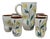 Floral Decor Ceramic Orangeade and Coffee Set, France, 1950s, Set of 7 For Sale