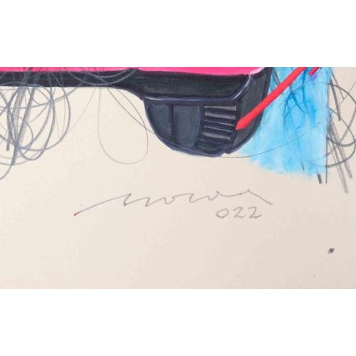Enrico Manera, Smart, 2022, Mixed Media on Paper For Sale - Image 4 of 6