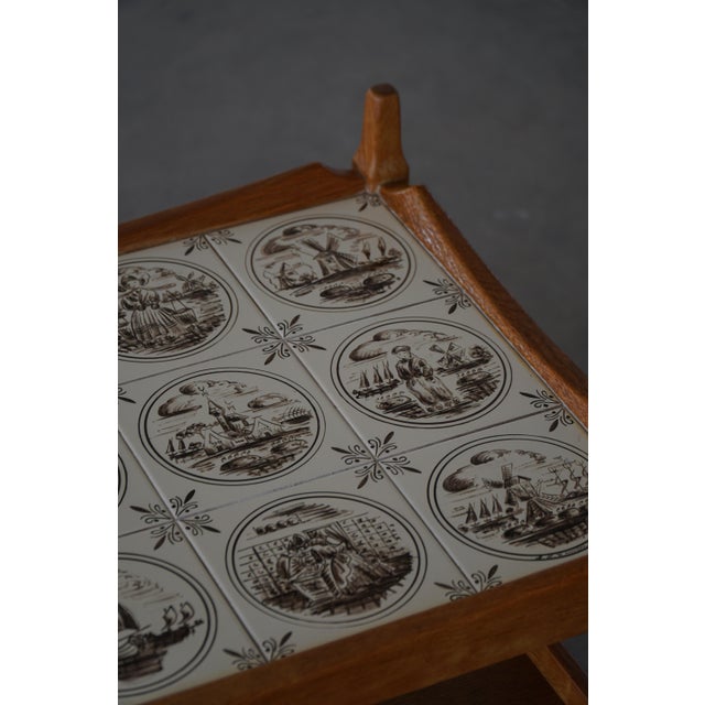 Danish Modern Serving Trolley with Tile Top by Henning Kjærnulf, Denmark, 1960s For Sale - Image 16 of 18
