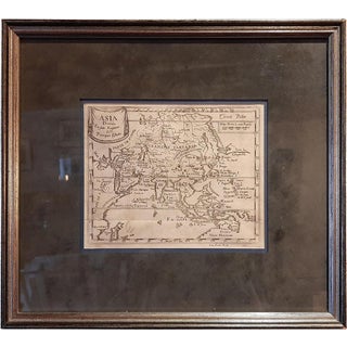 Antique Map of Asia in Frame, 1739 For Sale