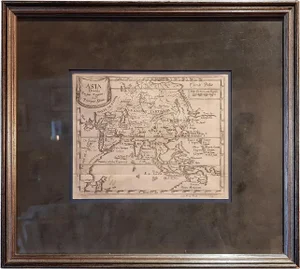 Antique Map of Asia in Frame, 1739
