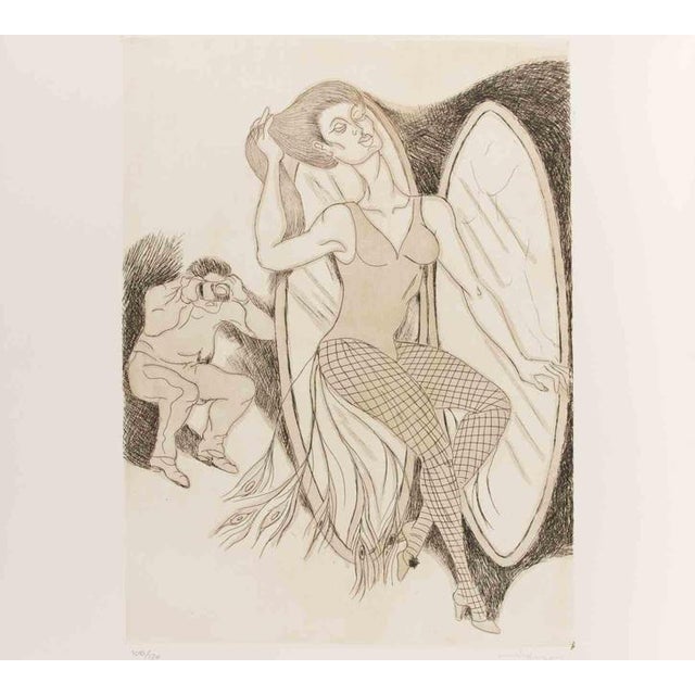 Giuseppe Migneco, Vanity, 1980s, Etching For Sale