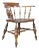 1870s Victorian Elm Windsor Captains Bow Chair For Sale