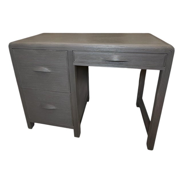 Vintage Art Deco Waterfall Writing Desk in Bronze Satin Finish For Sale