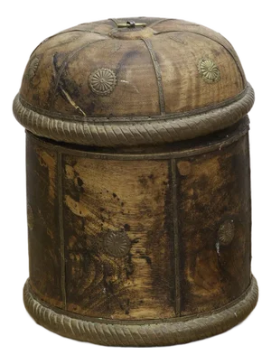 Vintage Wood Tea Canister With Lid