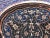 Black Hand Carved Floral Oval Copper Service Tray with Handles For Sale - Image 8 of 11