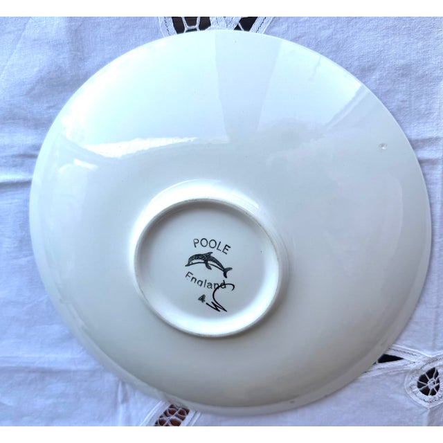 Mid 20th Century Poole Pottery England Hand-Painted Abstract Plate For Sale - Image 9 of 15
