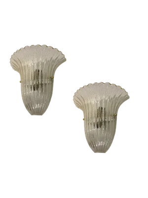 Murano Glass Sconces, 1980s, Set of 2