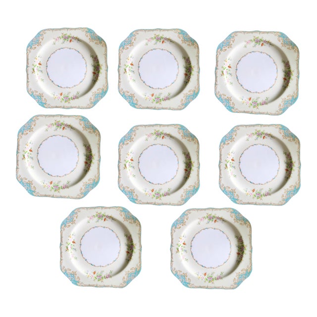 8 Square Noritake Salad Plates Chairish