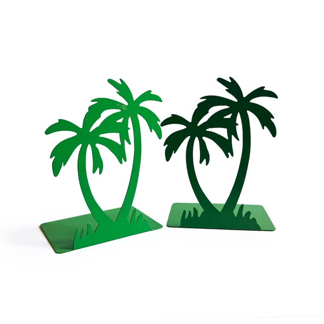 Postmodern Pair of 1970s Palm Tree Bookends by Randall Schwartz for Moxie For Sale - Image 3 of 6