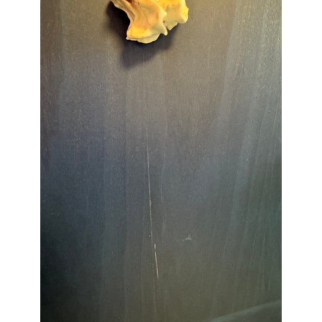 Blossom, Blue Storage Cabinet With Handmade Ceramic Inserts, Double Doors, Limited Edition For Sale - Image 4 of 6