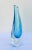 Italian Vintage C.1970's Italian Hand-Blown Sinuous Murano by Alessandro Mandruzzato - Cerulean Blue & Clear Undulating Vase For Sale - Image 3 of 11