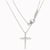 Metal Tiffany & Co. Platinum & Diamond Pendant Cross 16-Inch Necklace For Sale - Image 7 of 18