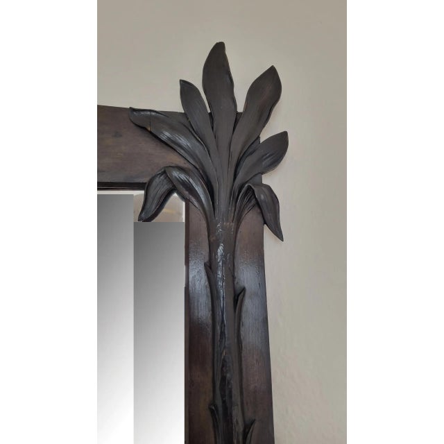 Art Deco Egyptian Revival Walnut Mirrors, 1920, Set of 2 For Sale - Image 14 of 16