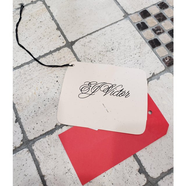 Custom Ordered Pair of Elegant Ej Victor Rosewood Side Tables With Original Ej Victor Hang Tag For Sale - Image 10 of 10