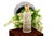 Glass Perfume Bottle with Gold Lid For Sale - Image 5 of 6