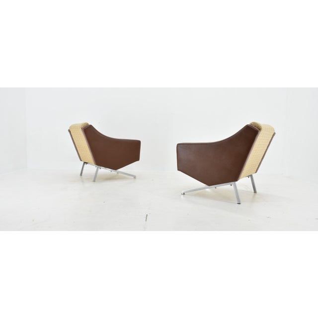 Textile Set of Italian Armchairs, 1960s For Sale - Image 7 of 15