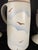 Ceramic Ceramic Drink Set With Lidded Pitcher and 7 Wine Goblets Wheel Tossed and Hand Painted Beach Scene Marked Rm - 8 pcs For Sale - Image 7 of 9