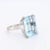 Blue Vintage Cocktail Ring 18K Gold and Aquamarine, Size 5.75 For Sale - Image 8 of 8